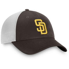 San Diego Padres Team Core Unstructured Trucker Adjustable Hat Brown/White