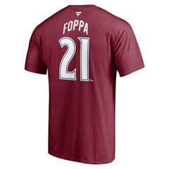 Peter Forsberg Colorado Avalanche Fanatics Authentic Stack Retired Player Nickname & Number T-Shirt Burgundy
