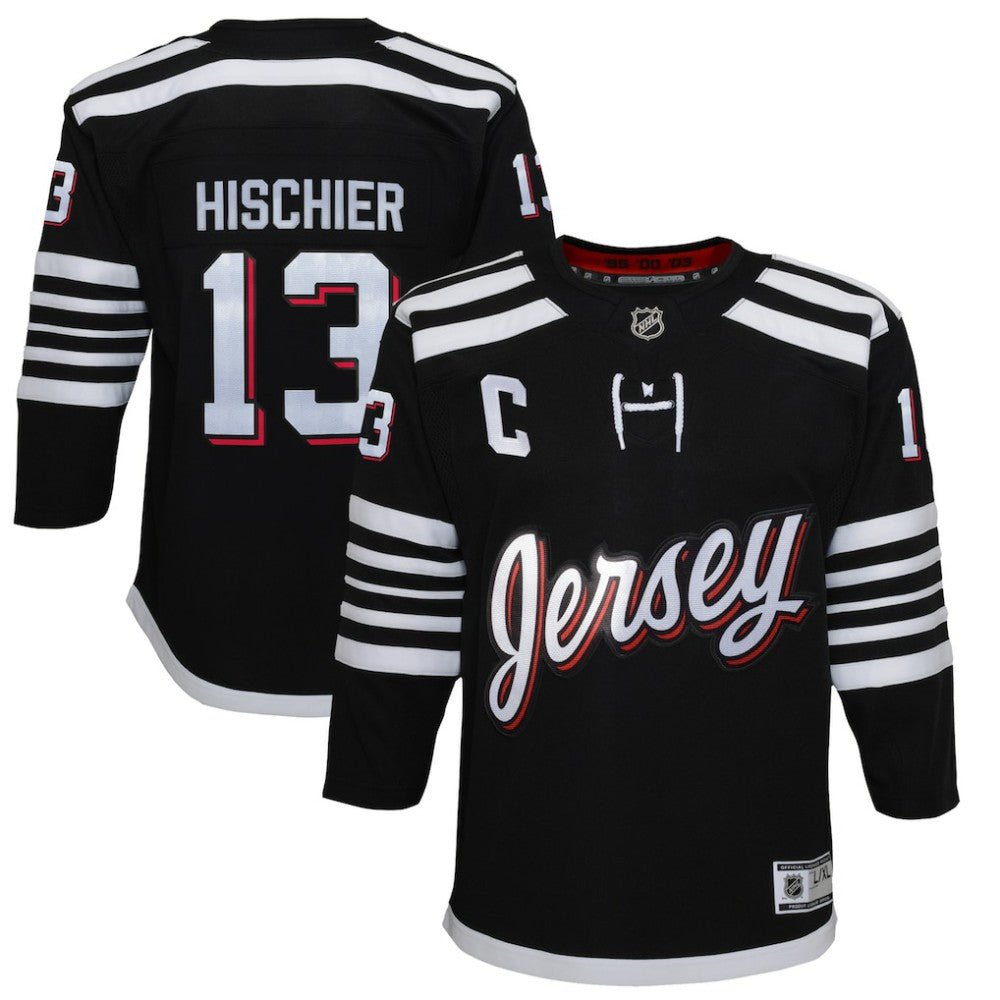 Nico Hischier New Jersey Devils Youth 2021/22 Alternate Premier Player Jersey Black