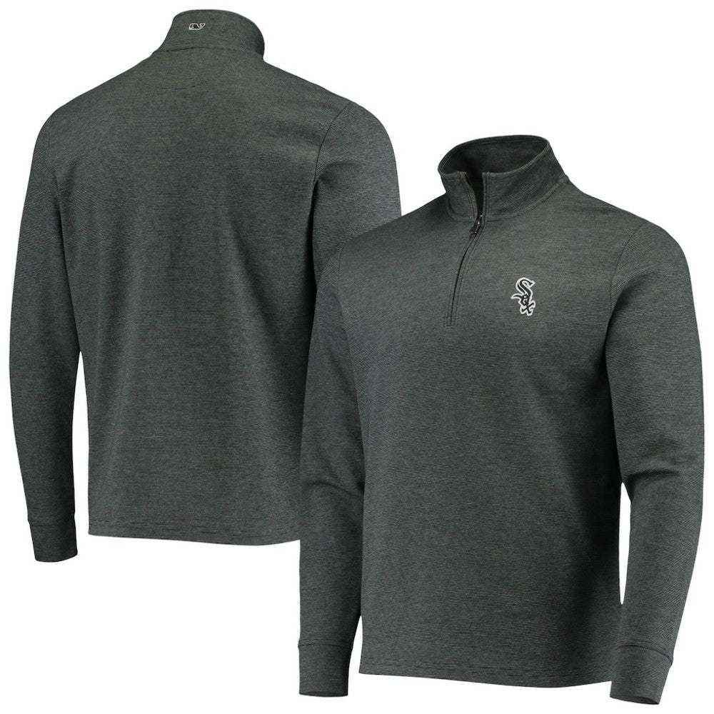 Chicago White Sox Vineyard Vines Saltwater Quarter-Zip Jacket Charcoal
