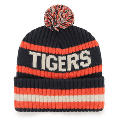 Detroit Tigers Bering Cuffed Knit Hat with Pom Navy | 47 brand