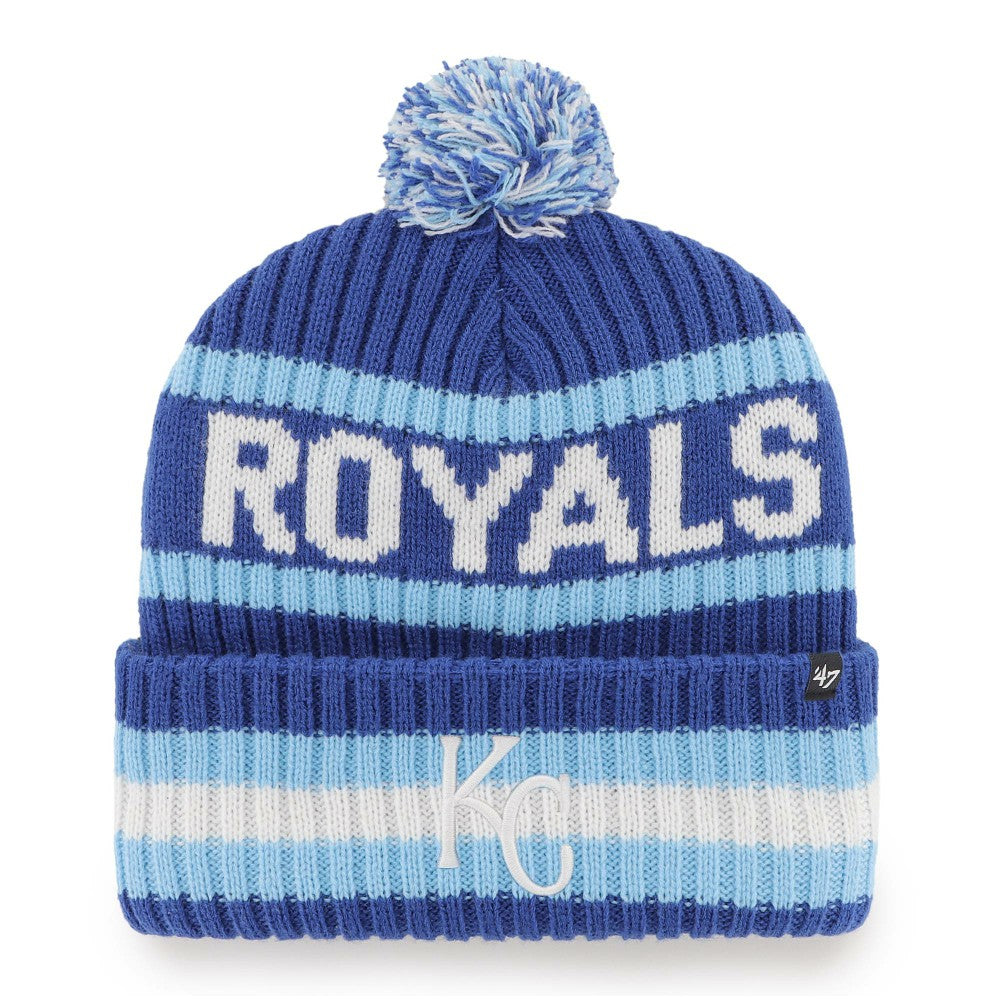 Kansas City Royals Bering Cuffed Knit Hat with Pom Royal | 47 brand