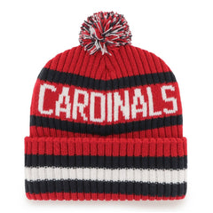 St. Louis Cardinals Bering Cuffed Knit Hat with Pom Red | 47 brand