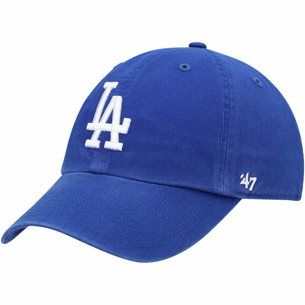 Los Angeles Dodgers Youth Team Logo Clean Up Adjustable Hat Royal | 47 brand