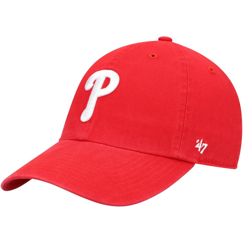 Philadelphia Phillies Youth Team Logo Clean Up Adjustable Hat Red | 47 brand