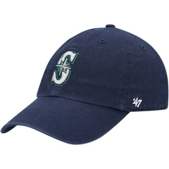 Seattle Mariners Youth Team Logo Clean Up Adjustable Hat Navy | 47 brand