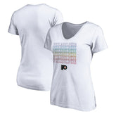 Philadelphia Flyers Women's City Pride V-Neck T-Shirt White