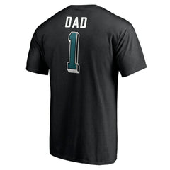 San Jose Sharks Number One Dad Logo T-Shirt Black