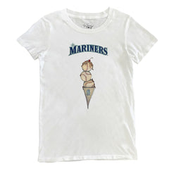 Seattle Mariners Tiny Turnip Women's Triple Scoop T-Shirt White