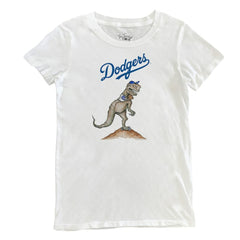 Los Angeles Dodgers Tiny Turnip Women's TT Rex T-Shirt White