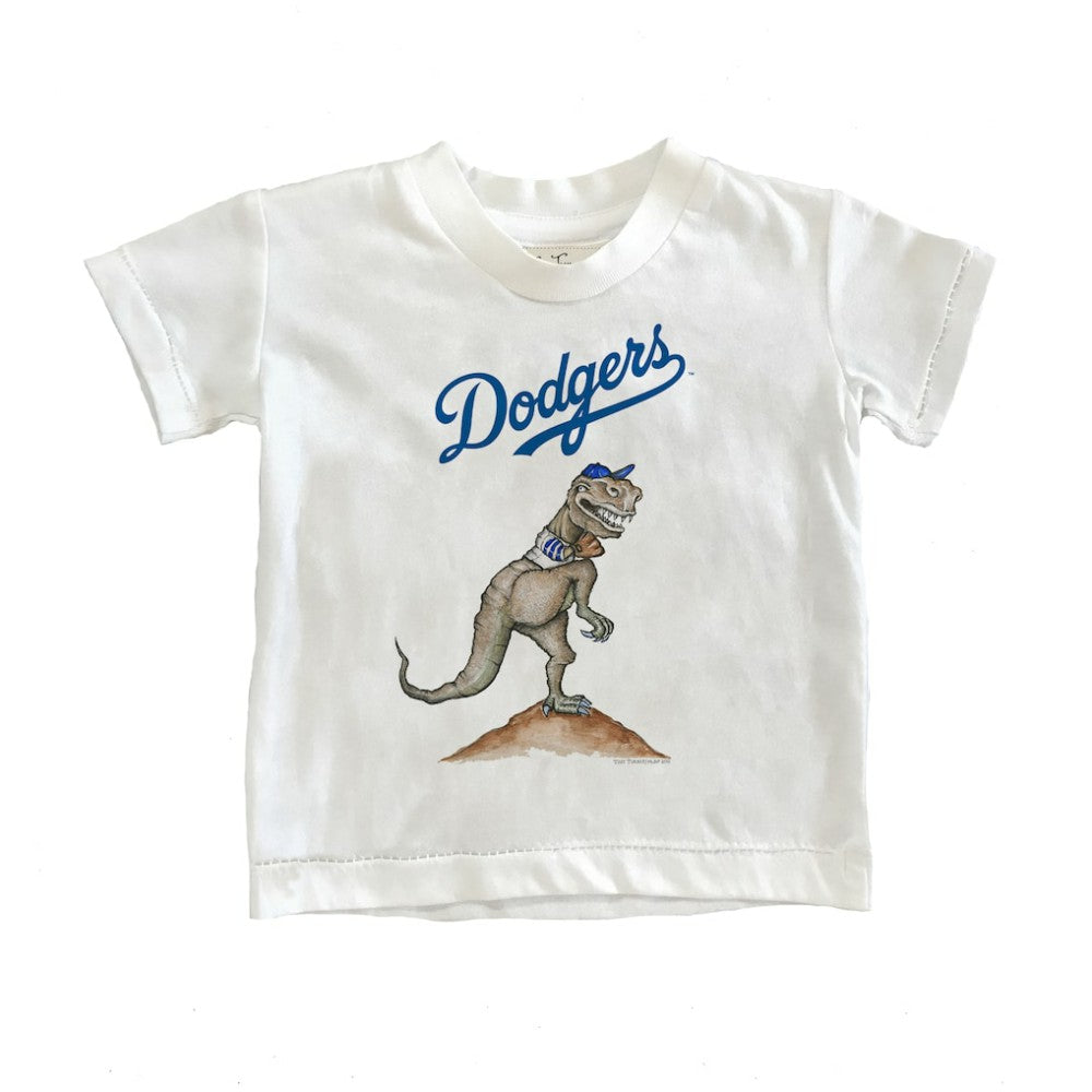 Los Angeles Dodgers Tiny Turnip Youth TT Rex T-Shirt White