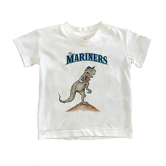 Seattle Mariners Tiny Turnip Youth TT Rex T-Shirt White