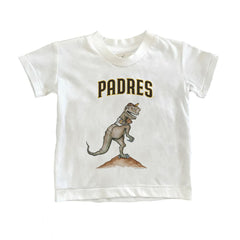 San Diego Padres Tiny Turnip Youth TT Rex T-Shirt White