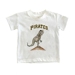 Pittsburgh Pirates Tiny Turnip Youth TT Rex T-Shirt White