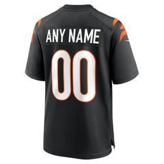 Cincinnati Bengals Youth Logo Game Custom Jersey - Black
