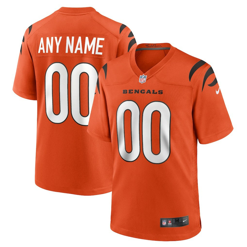 Cincinnati Bengals Youth Alternate Game Custom Jersey - Orange