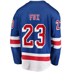 Adam Fox New York Rangers Fanatics Home Breakaway Replica Jersey Blue