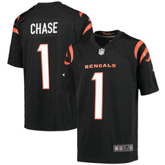 Ja'Marr Chase Cincinnati Bengals Youth Game Jersey - Black
