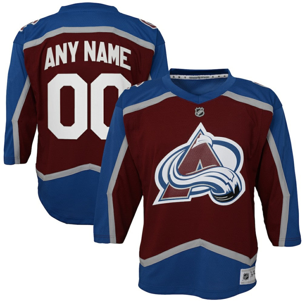 Colorado Avalanche Youth Home Custom Replica Jersey Burgundy