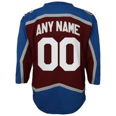 Colorado Avalanche Youth Home Custom Replica Jersey Burgundy