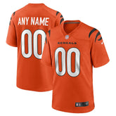Cincinnati Bengals Alternate Game Custom Jersey - Orange