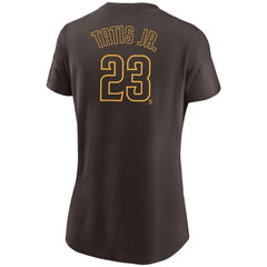 Fernando Tatis Jr. San Diego Padres Women's Name & Number T-Shirt Brown | Nike