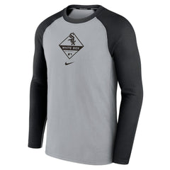 Chicago White Sox Game Authentic Collection Performance Raglan Long Sleeve T-Shirt Gray/Black | Nike