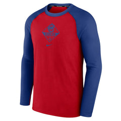 Chicago Cubs Game Authentic Collection Performance Raglan Long Sleeve T-Shirt Red/Royal | Nike