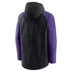 Colorado Rockies Authentic Collection Performance Raglan Full-Zip Hoodie Black/Purple | Nike