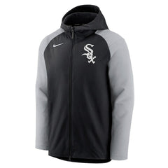 Chicago White Sox Authentic Collection Performance Raglan Full-Zip Hoodie Black/Gray | Nike