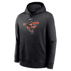 Baltimore Orioles Alternate Logo Club Pullover Hoodie Black | Nike