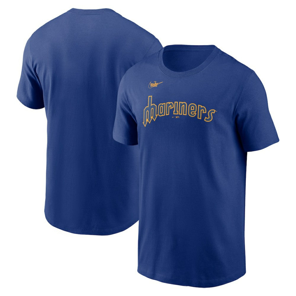 Seattle Mariners Cooperstown Collection Wordmark T-Shirt Royal | Nike
