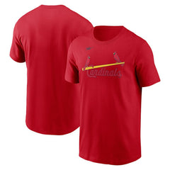 St. Louis Cardinals Cooperstown Collection Wordmark T-Shirt Red | Nike