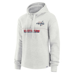 Washington Capitals Fanatics Women's True Classics Legacy Quarter-Zip Hoodie Ash