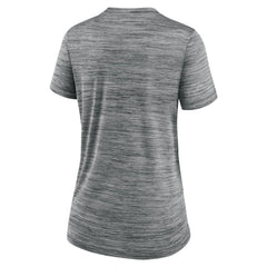 San Francisco Giants Women's Authentic Collection Velocity Performance V-Neck T-Shirt Anthracite | Nike