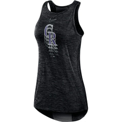 Colorado Rockies Women's Logo Fade High Neck Performance Tank Top Black | Nike