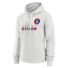 Chicago Cubs Women's True Classics Legacy Quarter-Zip Hoodie Oatmeal