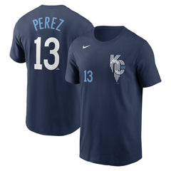 Salvador Perez Kansas City Royals City Connect Name & Number T-Shirt Navy | Nike