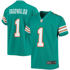 Tua Tagovailoa Miami Dolphins Youth Game Jersey - Aqua