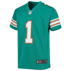 Tua Tagovailoa Miami Dolphins Youth Game Jersey - Aqua