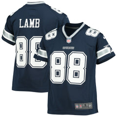 CeeDee Lamb Dallas Cowboys Youth Player Game Jersey - Navy