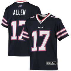Josh Allen Buffalo Bills Youth Inverted Team Game Jersey - Navy