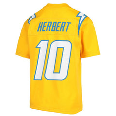 Justin Herbert Los Angeles Chargers Youth Inverted Team Game Jersey - Gold