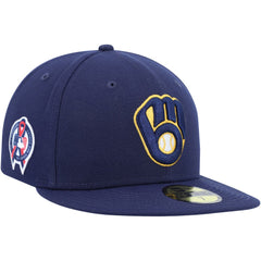 Milwaukee Brewers 9/11 Memorial Side Patch 59FIFTY Fitted Hat Navy | New Era