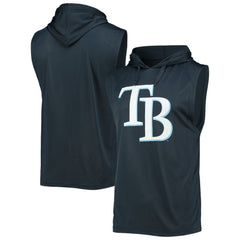 Tampa Bay Rays Stitches Sleeveless Pullover Hoodie Navy