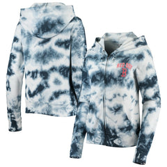 Boston Red Sox Women's Tie-Dye Fleece Full-Zip Hoodie Navy | New Era