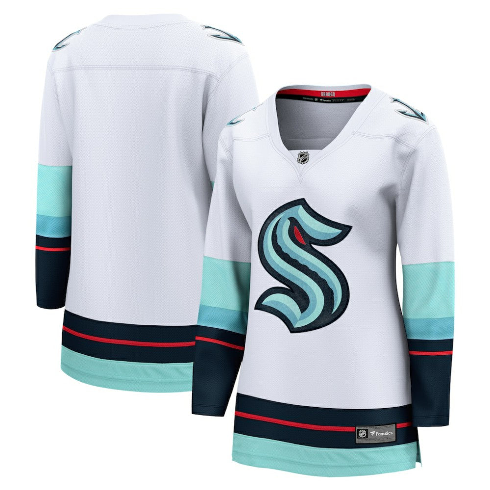 Seattle Kraken Fanatics Women's Away Breakaway Jersey White
