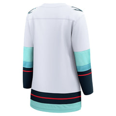 Seattle Kraken Fanatics Women's Away Breakaway Jersey White