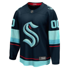 Seattle Kraken Fanatics Home Breakaway Custom Jersey Deep Sea Blue