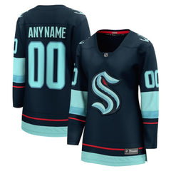 Seattle Kraken Fanatics Women's Home Breakaway Custom Jersey Deep Sea Blue